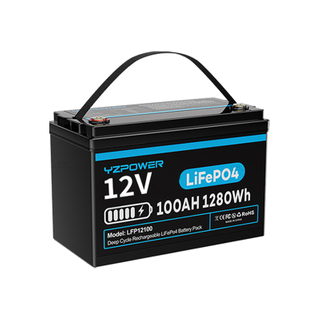 YZPOWER 12V100Ah LiFePO4 Battery - 5000 Cycles, IP67, Bluetooth
