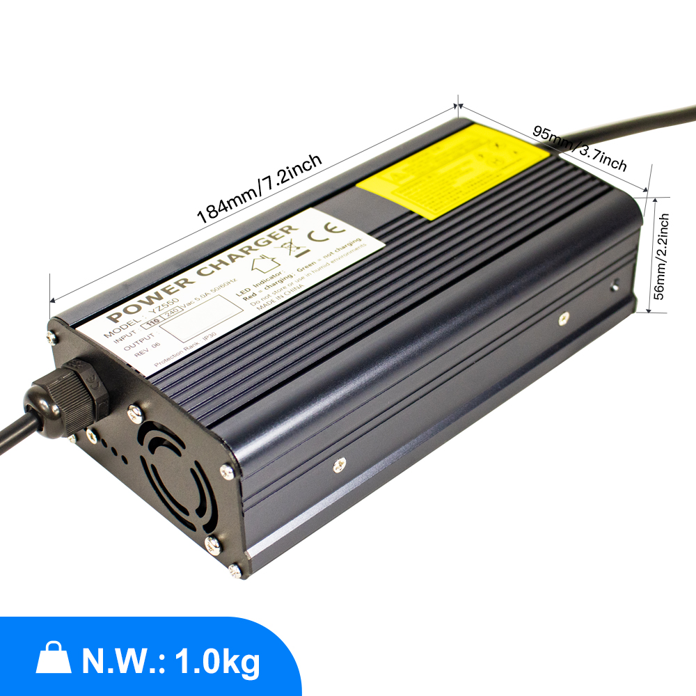 550W Power Adjustable Lithium Lead Acid LiFePO4 Battery Charger